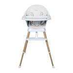 QUAX - Chaise Bébé Evolutive Ultimo 3 Luxe - Blanc - Naturel