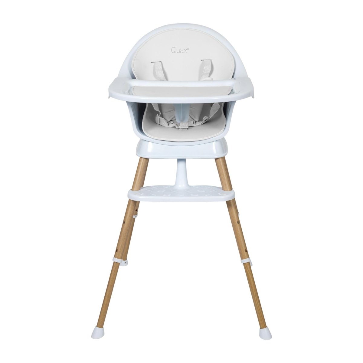 QUAX - Chaise Bébé Evolutive Ultimo 3 Luxe - Blanc - Naturel