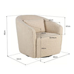 QUAX - Fauteuil Gomi - Swivel & Gliding Chair - Mohair Beige