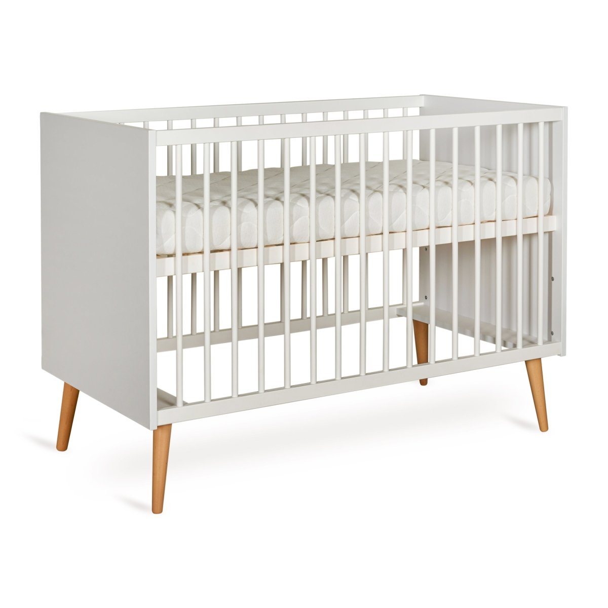 QUAX - Lit Bébé COCOON 120 x 60 cm - Blanc Glacé