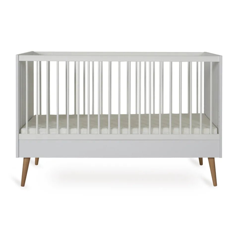 QUAX - Lit Bébé Évolutif COCOON 140 x 70 cm - Blanc Glacé