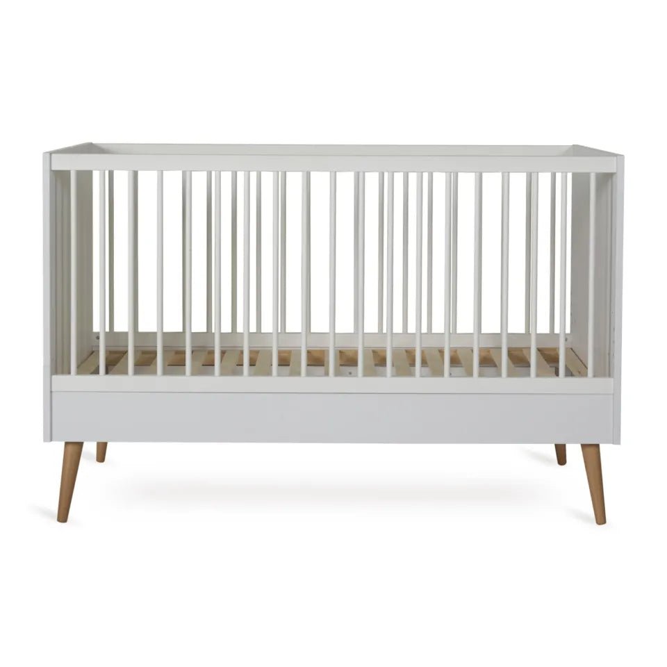 QUAX - Lit Bébé Évolutif COCOON 140 x 70 cm - Blanc Glacé