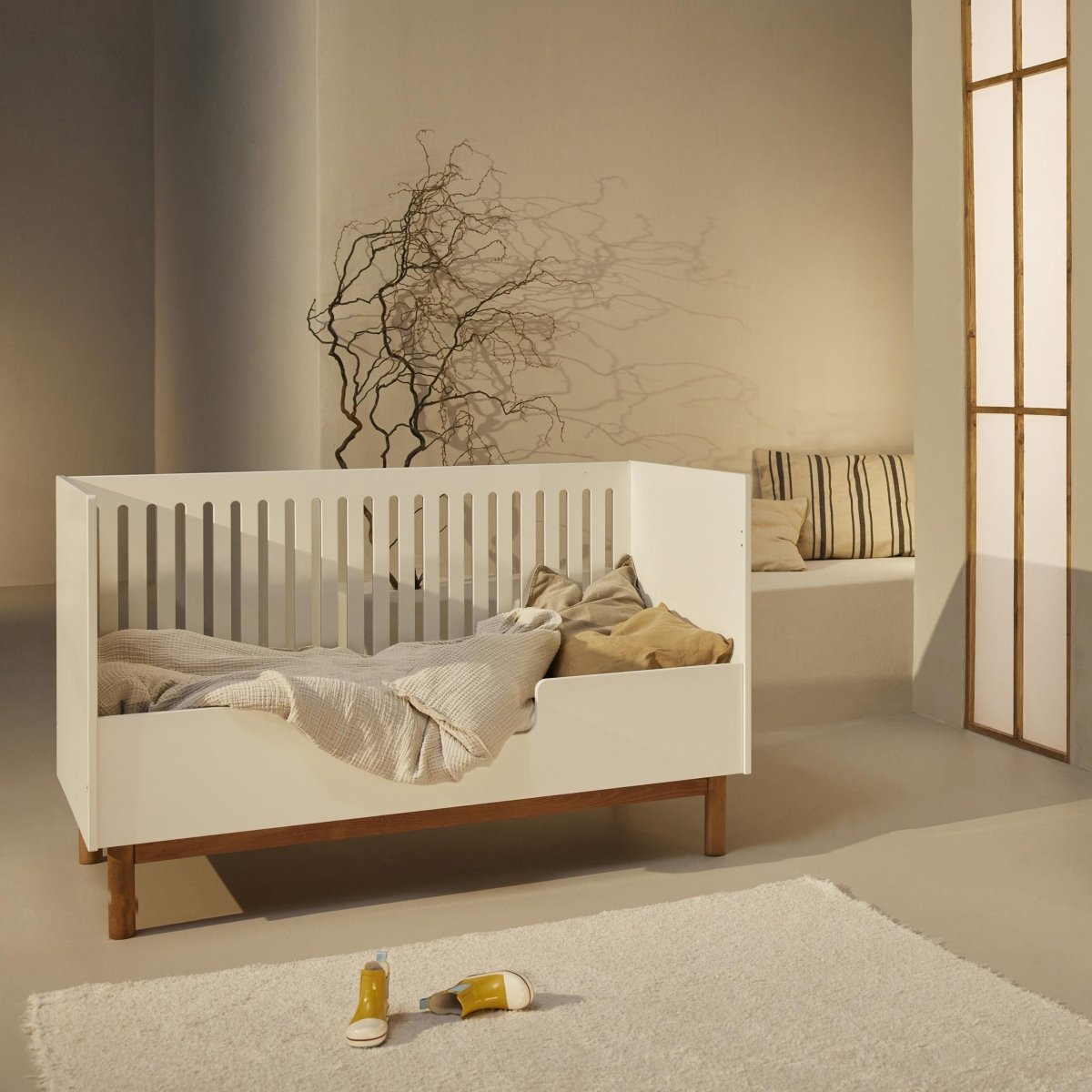 QUAX - Lit Bébé Évolutif MOOD 70 x 140 Cm - Blanc