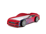 Lit Voiture Panther Power Rouge Avec Matelas 90x200 cm VIPACK