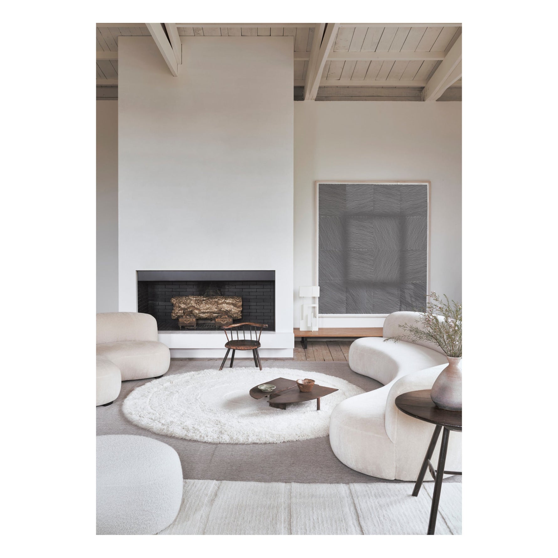 LORENA CANALS - Tapis en Laine Lavable Steppe Blanc - 5 Tailles Disponibles