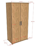 VIPACK - Armoire SAM 2 Portes Chêne