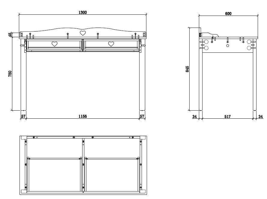 VIPACK - Bureau AMORI Blanc