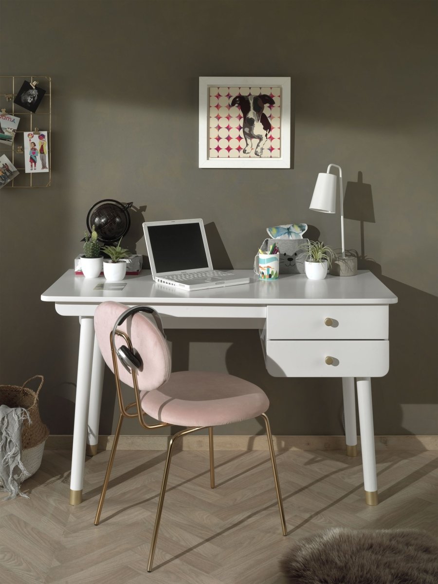 VIPACK - Bureau BILLY Blanc Satiné