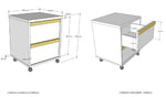 VIPACK - Caisson De Bureau LONDON Anthracite