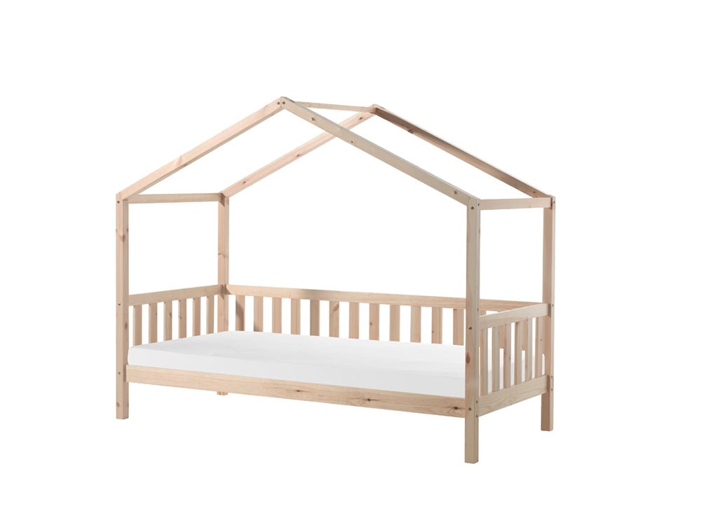 VIPACK - Lit Cabane DALLAS Avec Matelas Assorti 90x200cm