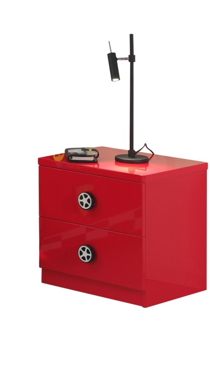 VIPACK - Chevet MONZA Pour Lit Voiture Rouge