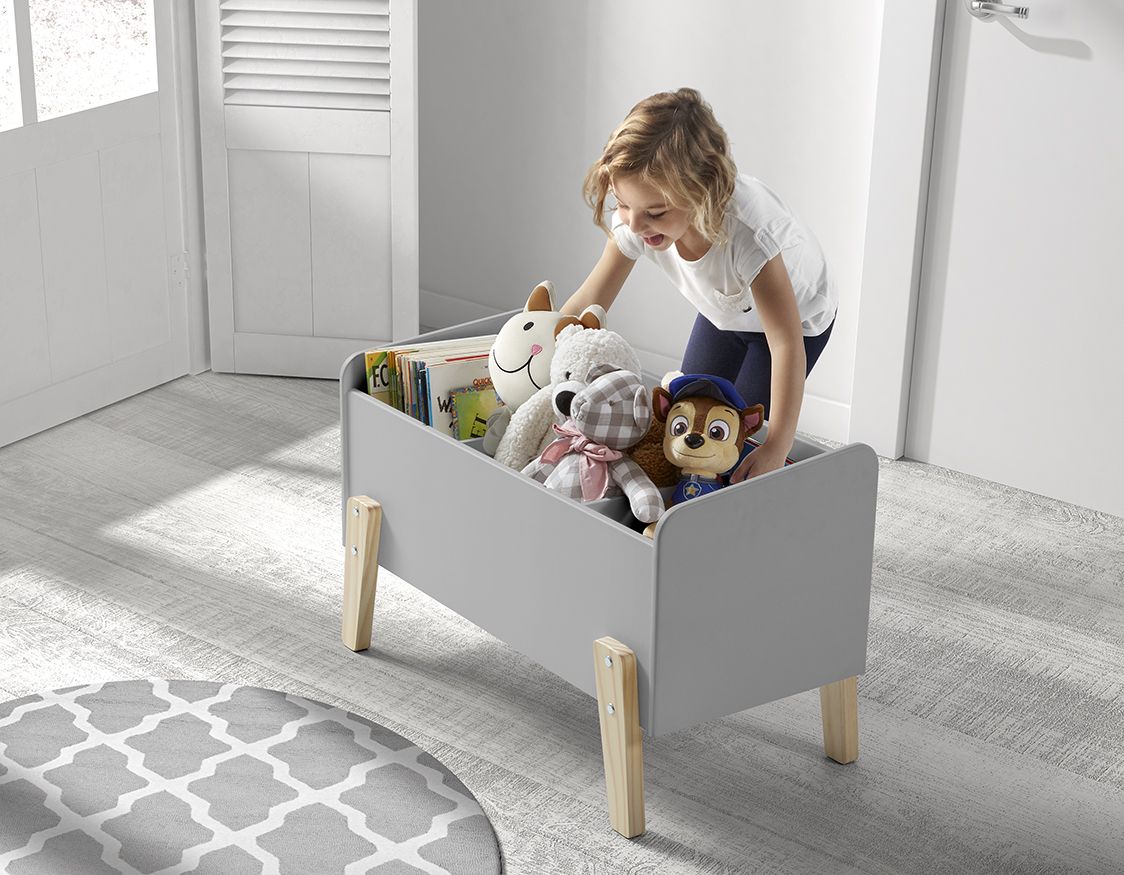 VIPACK - Coffre à Jouets KIDDY Gris