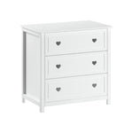 VIPACK - Commode AMORI 3 Tiroirs Blanc