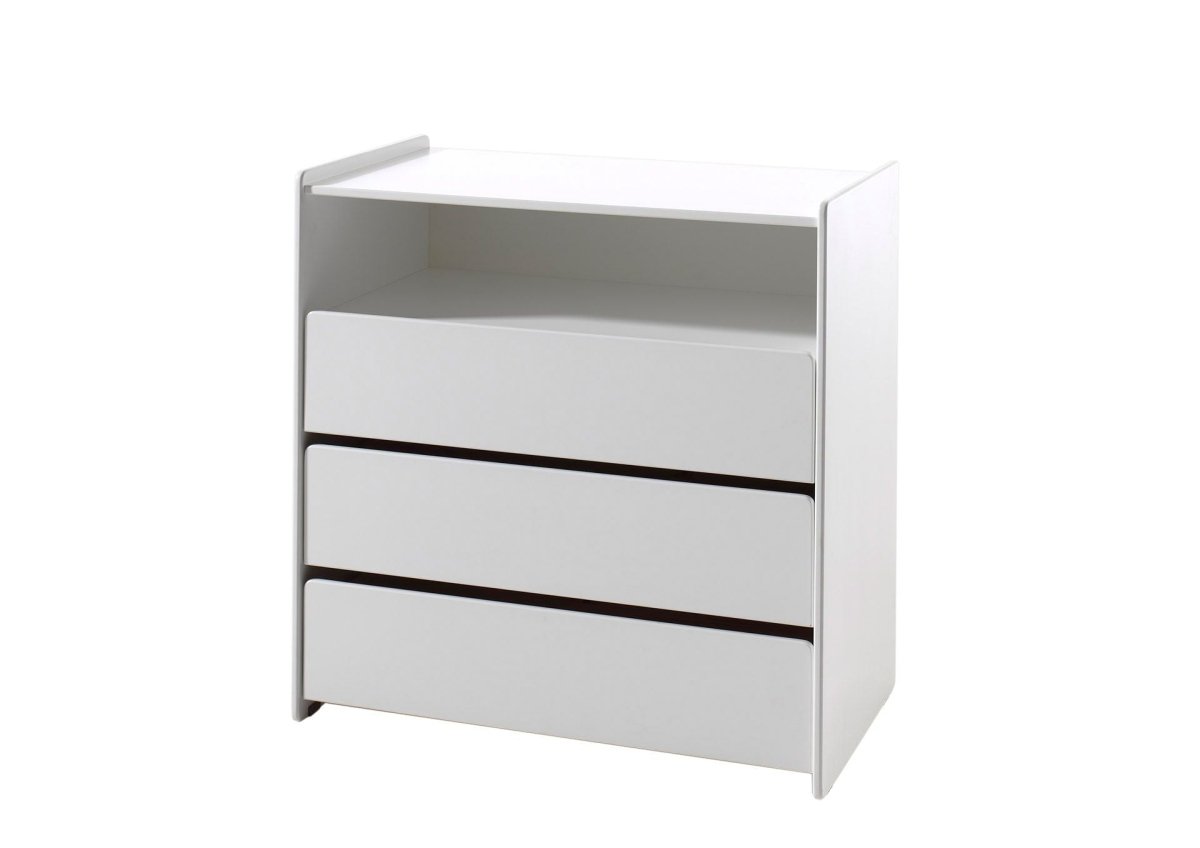 VIPACK - Commode KIDDY 3 Tirroirs Blanc