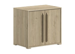 VIPACK - Commode SAM 2 Portes Pour Lit Mi - Hauteur Chêne