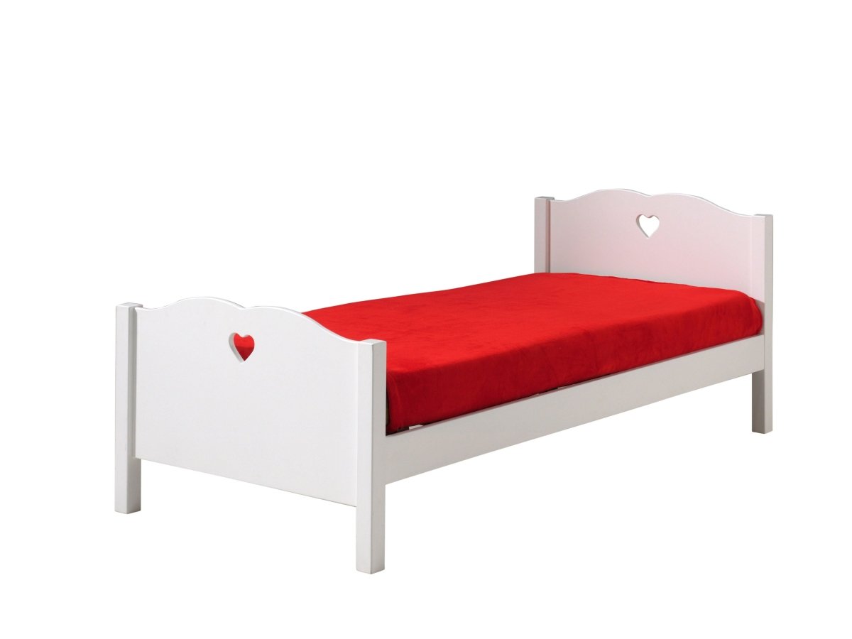 VIPACK - Lit AMORI 90 X 200 cm Blanc