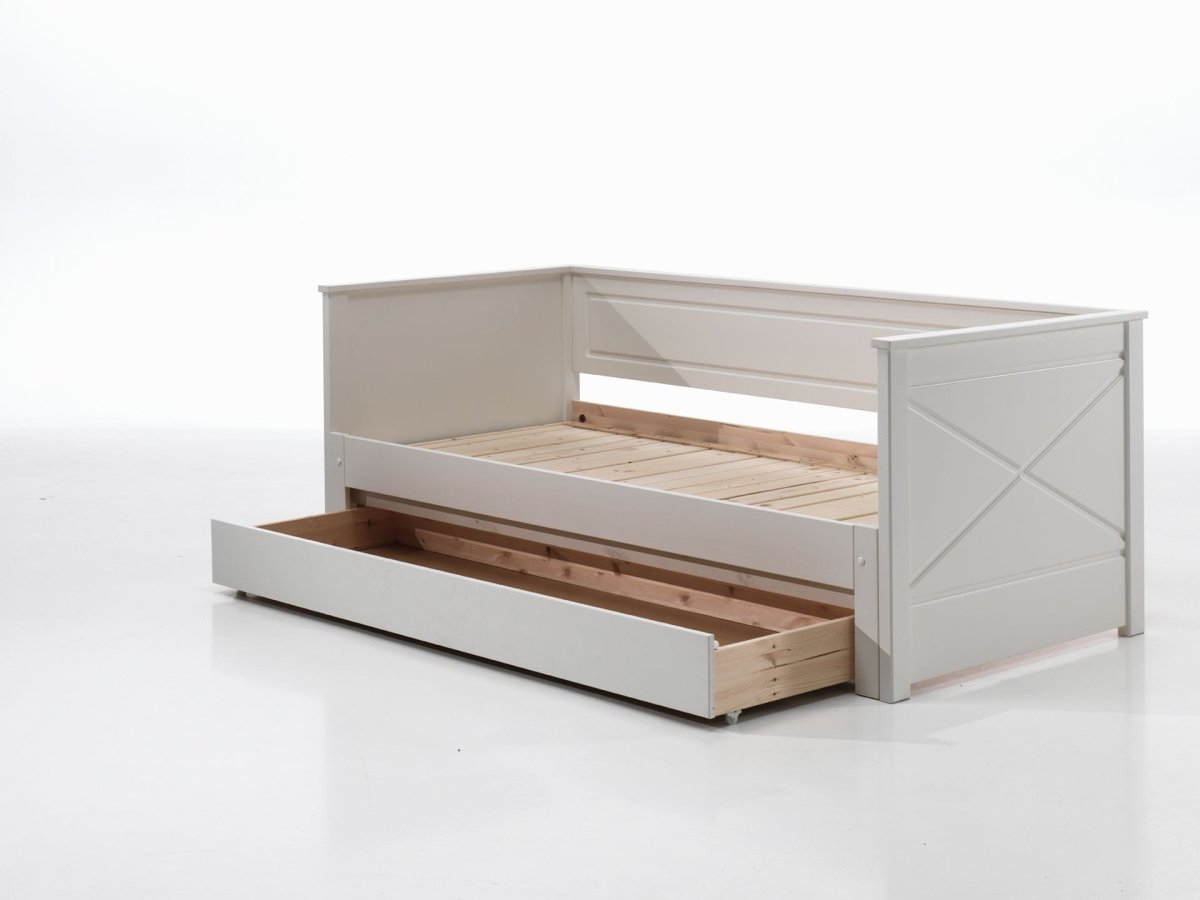 VIPACK - Lit Amouvable (93) 90 X 200 cm PINO / SCOTT Blanc