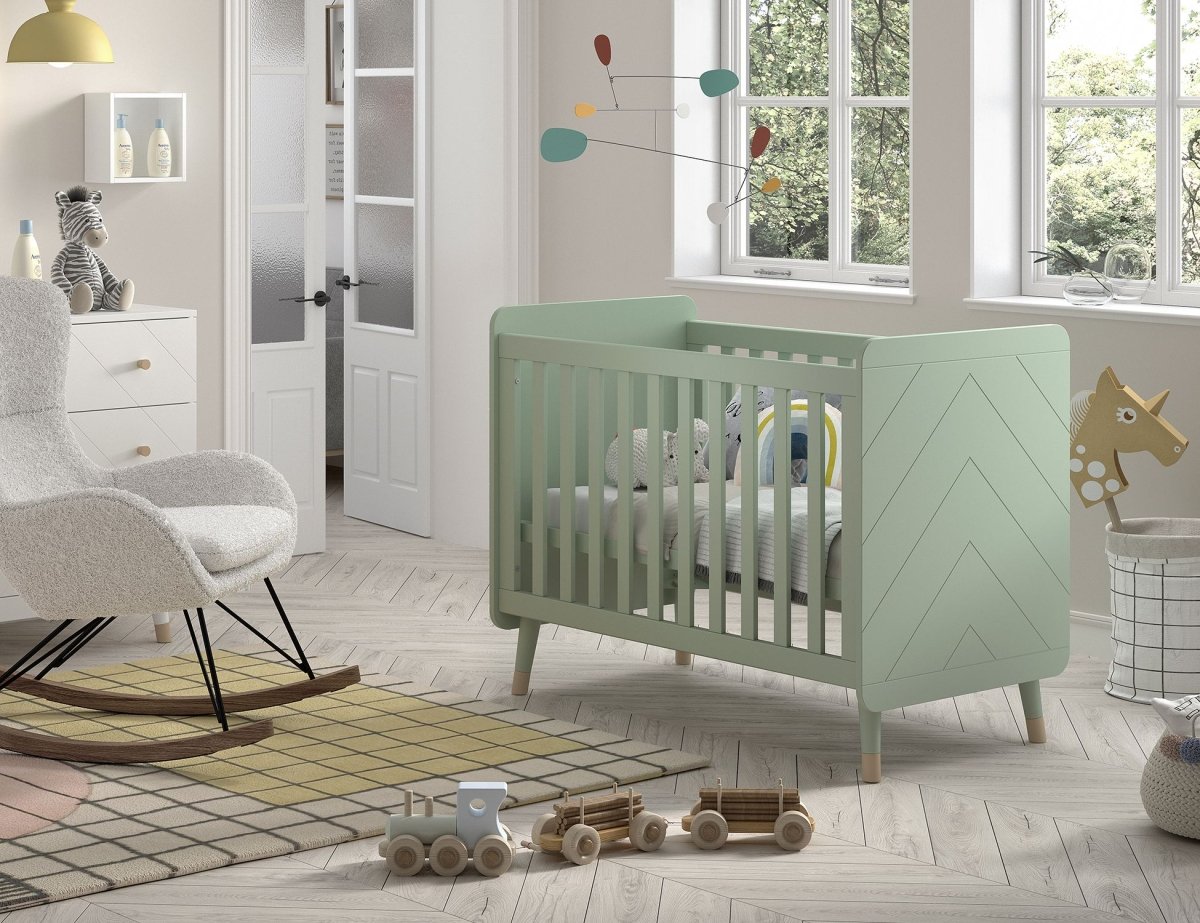VIPACK - Lit Bébé BILLY 60x120cm Vert Olive