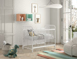 VIPACK - Lit Bébé BRONXX 60x120 cm Blanc