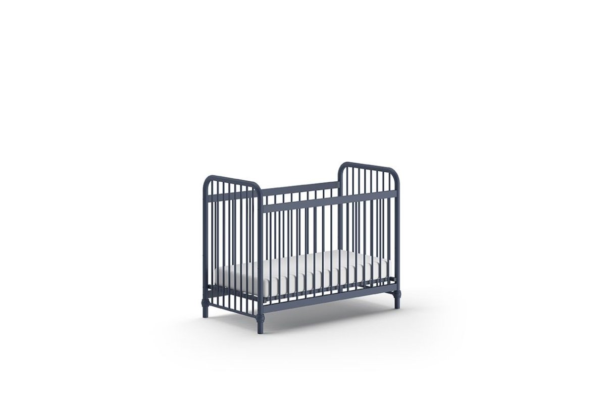 VIPACK - Lit Bébé BRONXX 60x120 cm Bleu Denim