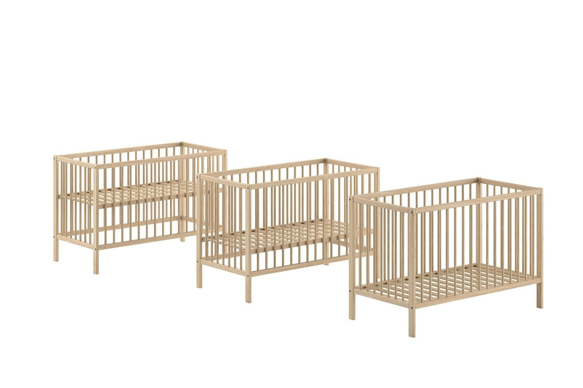 VIPACK - Lit Bébé DINO 60x120cm Naturel