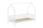 VIPACK - Lit CABANE Avec Grille 90 X 200 cm Blanc