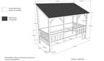 VIPACK - Lit Cabane(03) HOUSEBED 90x200cm Toit Blanc