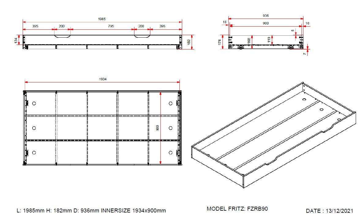 VIPACK - Lit Capitaine (91) FRITZ 90x200 cm Blanc