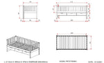 VIPACK - Lit Capitaine (91) FRITZ 90x200 cm Blanc
