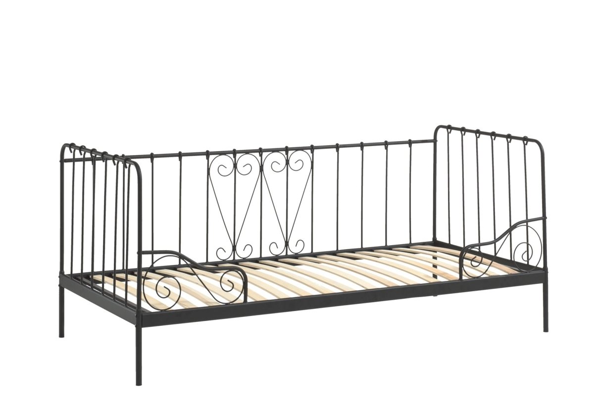 VIPACK - Lit Capitaine ALICE 90x200 cm Noir