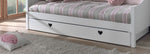 VIPACK - Lit Capitaine AMORI 90 X 200 cm Blanc