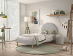 VIPACK - Lit Lune 140 X 200 Cm Gris Boucle