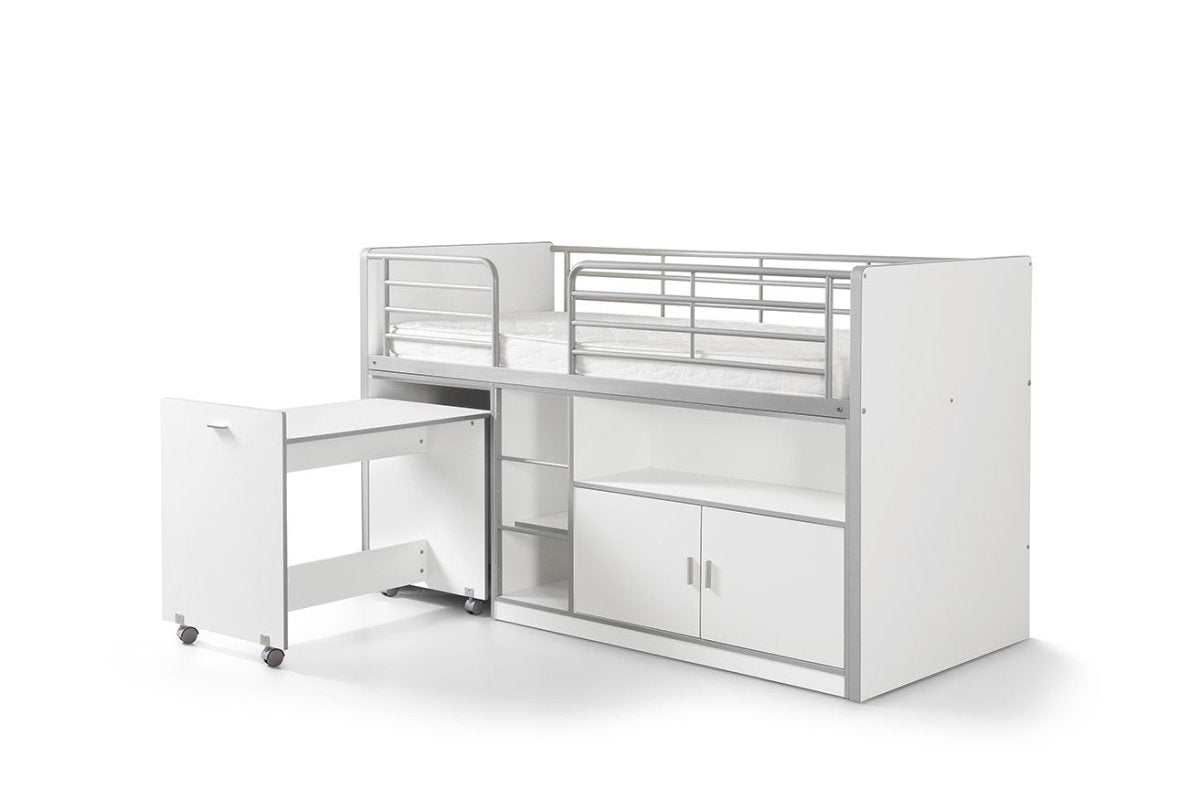 VIPACK - Lit Mi - Hauteur (91) BONNY 90 X 200 Cm Blanc