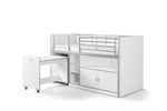 VIPACK - Lit Mi - Hauteur (91) BONNY 90 X 200 Cm Blanc