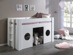 VIPACK - Lit Mi - Hauteur FREYA 90 X 200 Cm Blanc