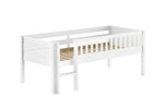 VIPACK - Lit Mi - Hauteur (H 85cm) SCOTT Avec Échelle 90 X 200 cm Blanc
