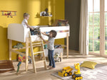 VIPACK - Lit Mi - Hauteur KIDDY 90 X 200 cm Blanc