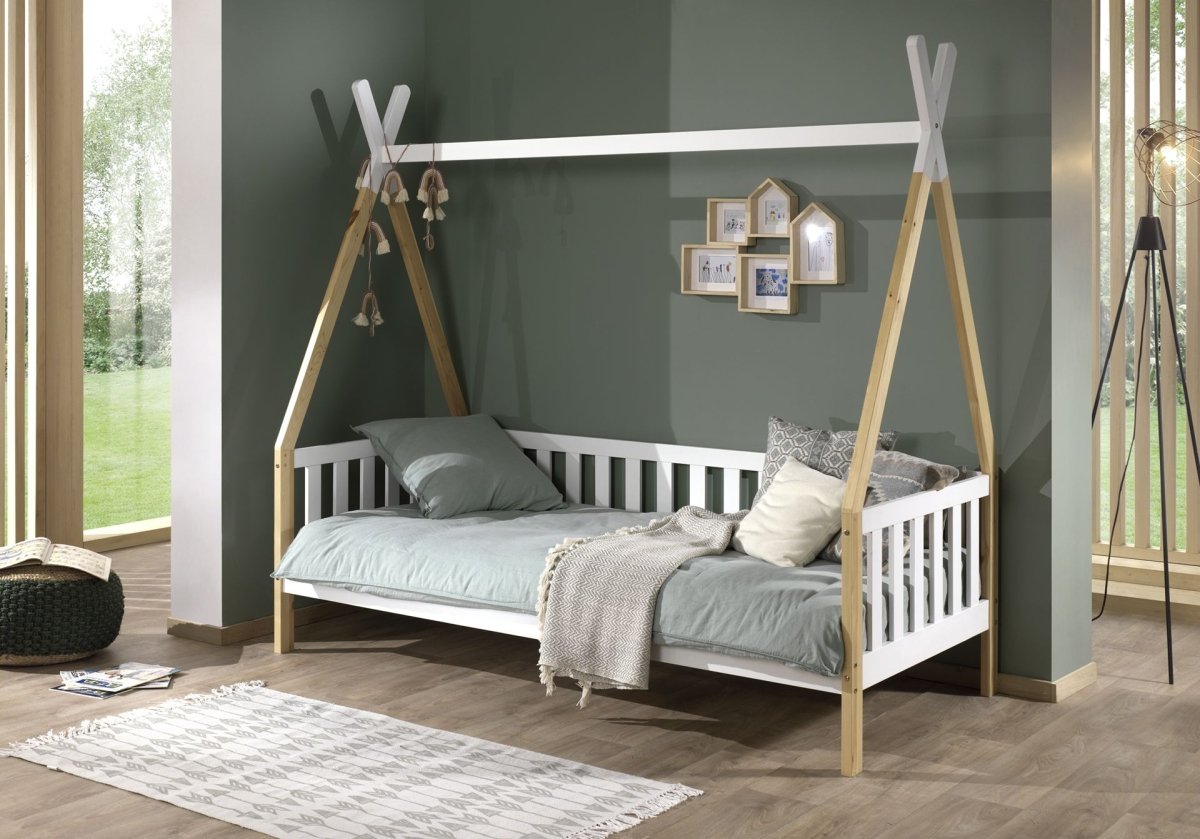VIPACK - Lit TIPI Avec Grille 90x200 cm