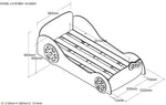 VIPACK - Lit Voiture LOVE LIT 90x200cm Rose Avec Matelas Assorti