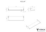 VIPACK - Lit Mi - Hauteur (H 85cm) PINO Avec Toboggan 90 x 200 cm Blanc