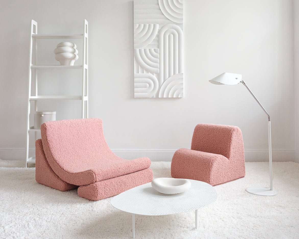 WIGIWAMA - Chaise Lune Molletonné - Rose Goyave