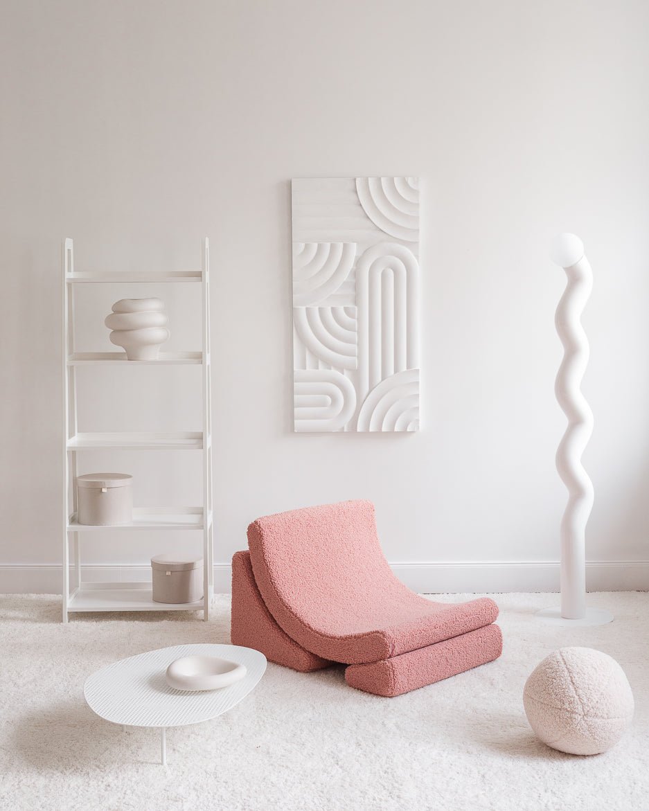 WIGIWAMA - Chaise Lune Molletonné - Rose Goyave