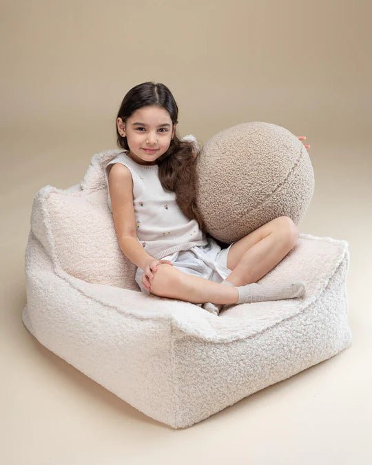 WIGIWAMA - Coussin Boule Molletonné - Biscuit