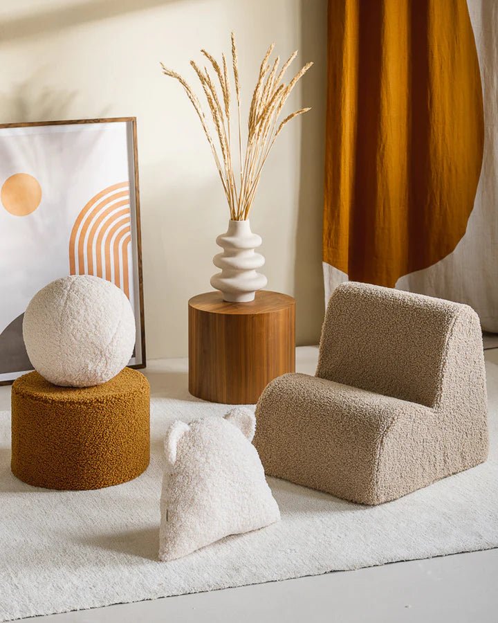WIGIWAMA - Coussin Boule Molletonné - Blanc Crème