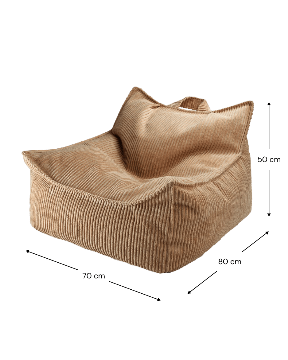WIGIWAMA-Fauteuil Pouf Poire Caramel