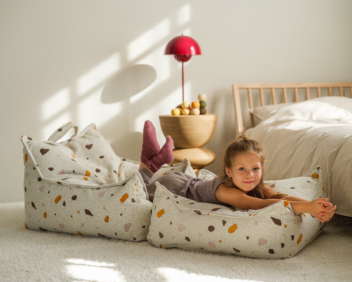 WIGIWAMA - Fauteuil Pouf Terrazzo - Marbre