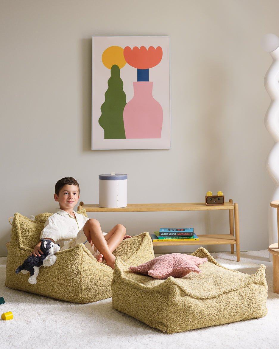 WIGIWAMA - Pouf Carré Molletonné - Matcha