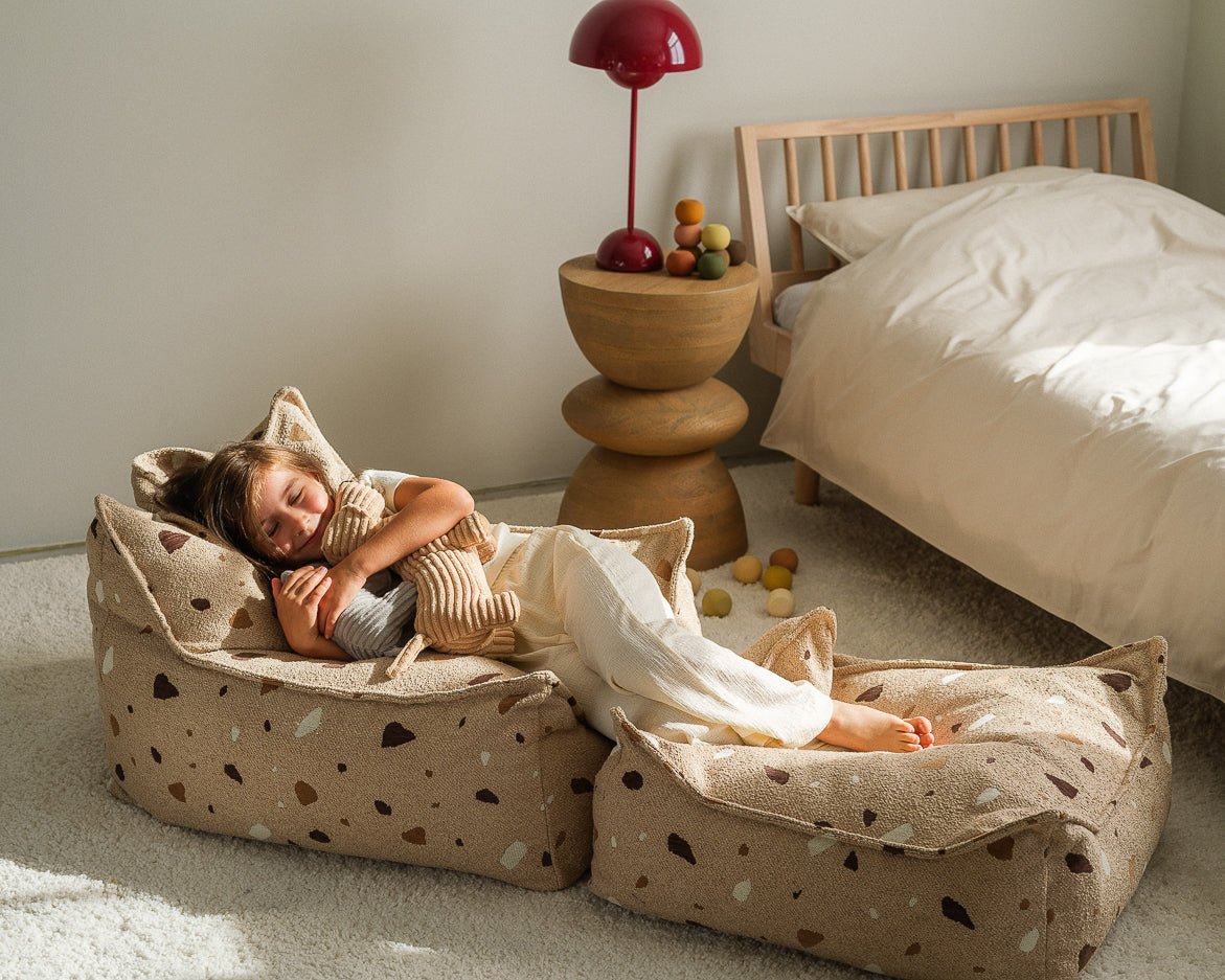 WIGIWAMA - Pouf Carré Terrazzo - Sable