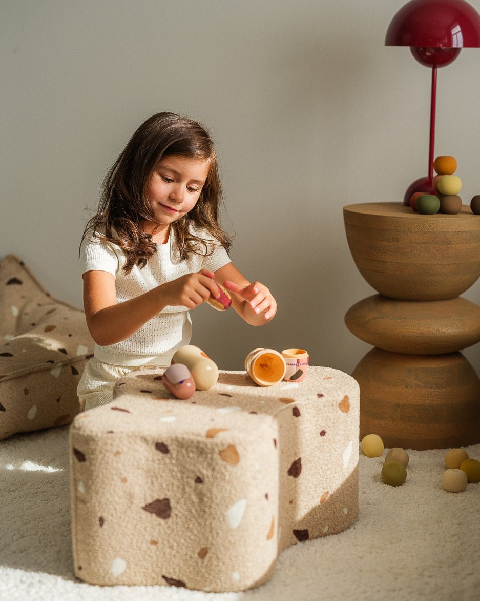 WIGIWAMA - Pouf Nuage Terrazzo - Sable