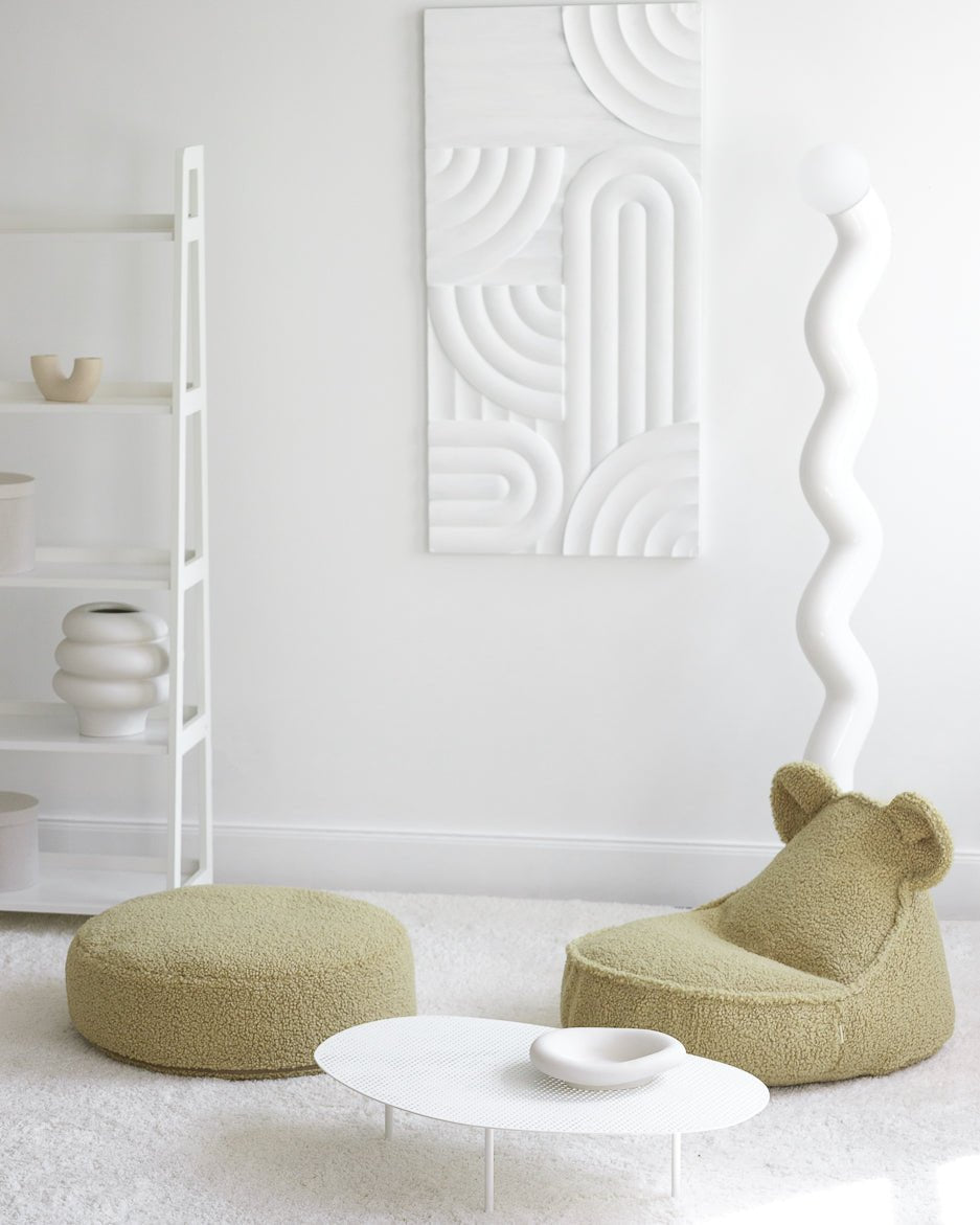 WIGIWAMA - Pouf Ours Molletonné - Matcha